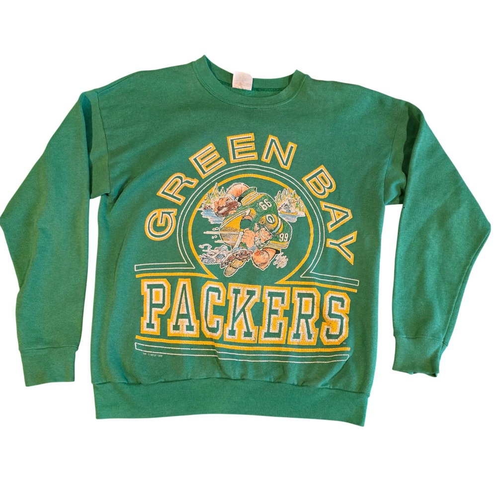 Vintage 1988 Green Bay Packers Hero Sweatshirt Mens Large Green NFL Made in USA